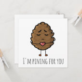 'Ik verlang naar je' valentijnskaarten/ lange afst Kaart (Voorkant / Achterkant in situ)