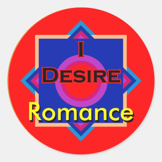 Ik verlang naar Romance Ronde Sticker (Voorkant)
