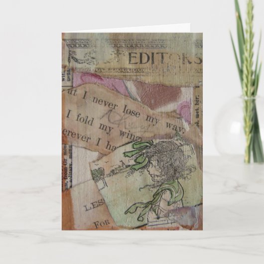 Ik verlies nooit mijn manier van gemengde media co kaart (Voorkant)