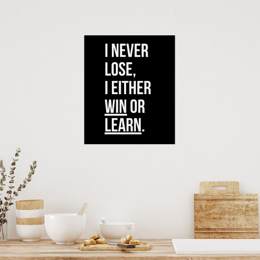 Ik verlies nooit poster (Keuken)