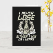 Ik verlies nooit schaken ik win of ik leer kaart (Gele Bloem)