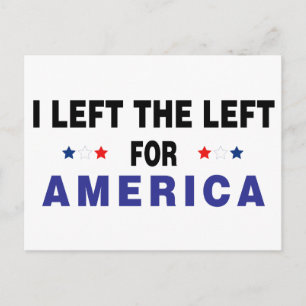 Ik verliet links voor Amerika Briefkaart