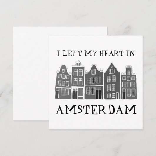 Ik verliet mijn hart in Amsterdam Holland Canal Ho (Voorkant / Achterkant)