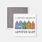 Ik verliet mijn hart in Amsterdam Holland Canal Ho Magneet (Voorkant / Achterkant)