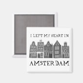 Ik verliet mijn hart in Amsterdam Holland Canal Ho Magneet (Voorkant / Achterkant)