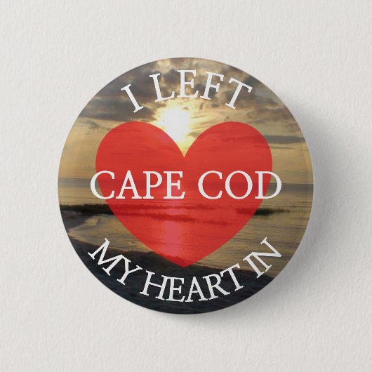 Ik verliet mijn hart in Cape Cod Afbeelding Button (Voorkant)