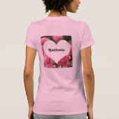 Ik verliet mijn hart in Pasadena California Pink R T-shirt (Achterkant)