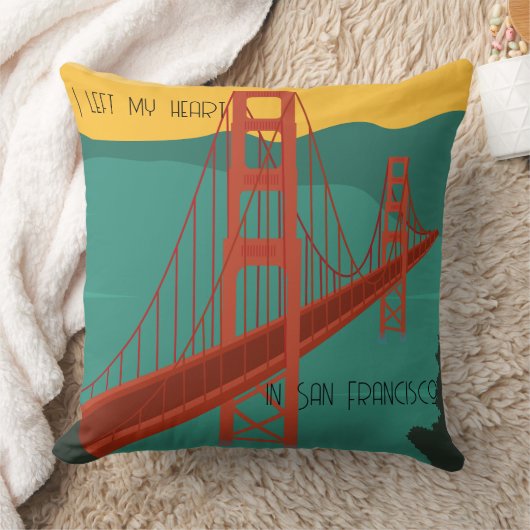 Ik verliet mijn hart in San Francisco - pas aan Kussen (Deken)