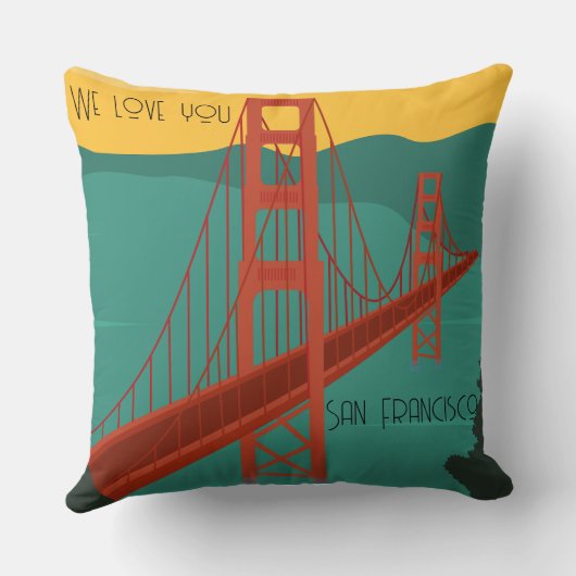 Ik verliet mijn hart in San Francisco - pas aan Kussen (Achterkant)