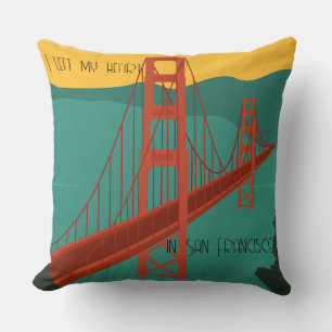 Ik verliet mijn hart in San Francisco - pas aan Kussen