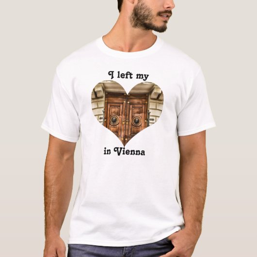 Ik verliet mijn hart in Wenen Oostenrijk  oude deu T-shirt (Voorkant)