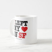 Ik verliet mijn hart koffiemok (Voorkant links)