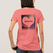 Ik verliet mijn hart noordpool Aurora Borealis T-shirt (Achterkant)