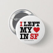 Ik verliet mijn hart ronde button 5,7 cm (Voorkant /achterkant)