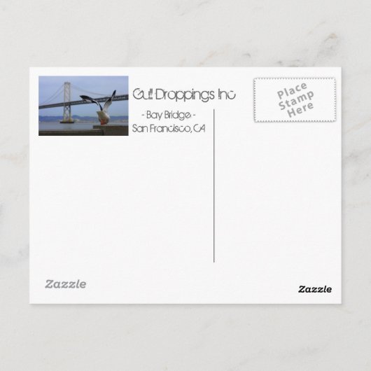 Ik verliet mijn het dalen in San Francisco Briefkaart (Achterkant)