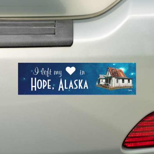 Ik verliet mijn spullen in Hope, Alaska - Bumperst Bumpersticker (Op auto)
