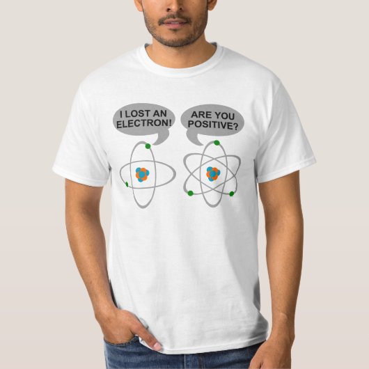 Ik verloor een elektron grappig nerdy T-shirt (Voorkant)