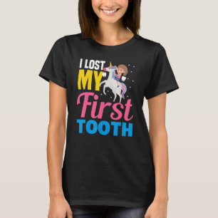 Ik verloor mijn eerste tand eenhoorn tand fee meis t-shirt