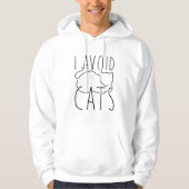 Ik vermijd katten hoodie (Voorkant)