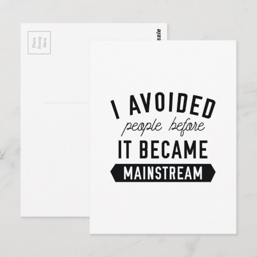 Ik vermijd mensen briefkaart (Voorkant / Achterkant)