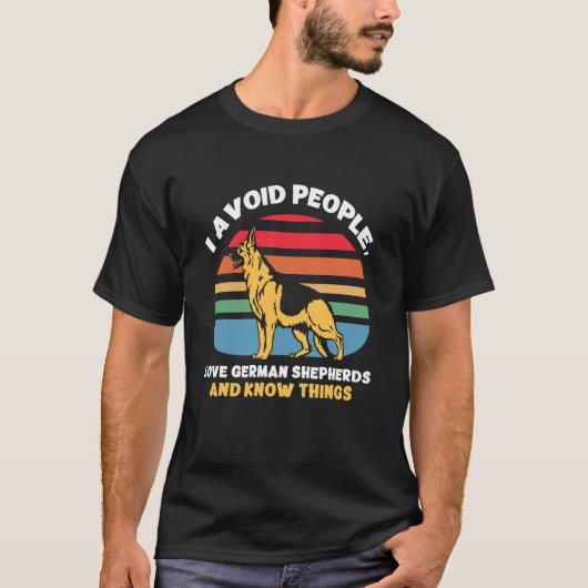 Ik Vermijd Mensen Houd Van Duitse Herders T-shirt (Voorkant)