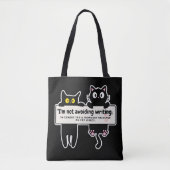 Ik vermijd niet te schrijven: Writer's Comic Strip Tote Bag (Voorkant)