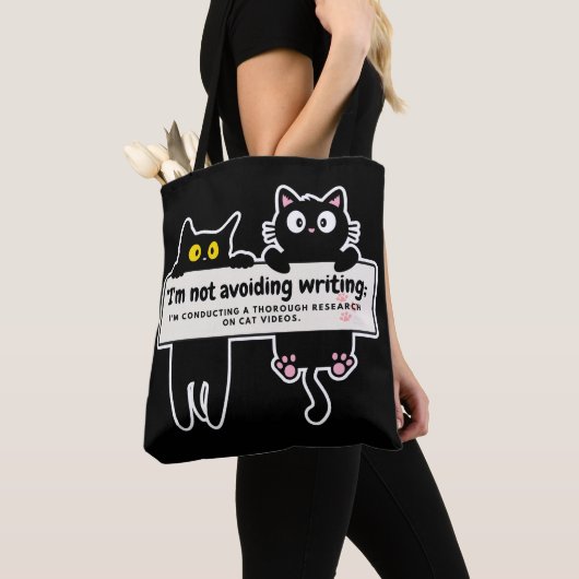 Ik vermijd niet te schrijven: Writer's Comic Strip Tote Bag (Dichtbij)