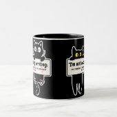 Ik vermijd niet te schrijven: Writer's Comic Strip Tweekleurige Koffiemok (Center)