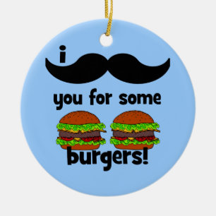 Ik verminder je voor hamburgers! keramisch ornament