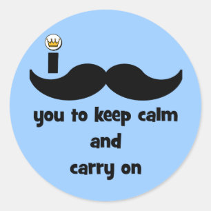 Ik vermink je om rustig te blijven en door te gaan ronde sticker