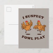 Ik vermoed dat Fowl Play Briefkaart (Voorkant / Achterkant)