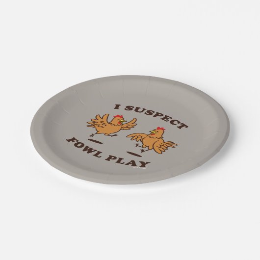 Ik vermoed dat Fowl Play Papieren Bordje (Gekanteld)