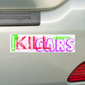 Ik vermoord auto's bumpersticker (Op auto)