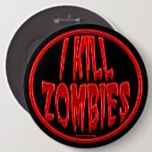 Ik vermoord Button van Zombies (Voorkant /achterkant)