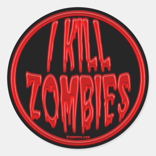Ik vermoord Zombies Stickers (Voorkant)