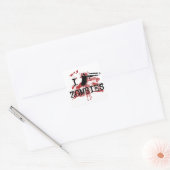Ik vermoord Zombies Vierkante Sticker (Envelop)