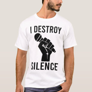 Ik vernietig grappige muziekstilte t-shirt