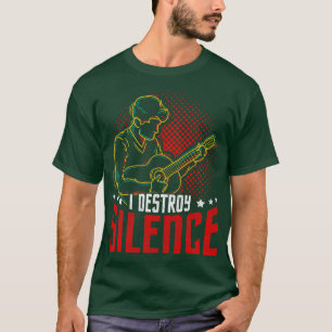 Ik vernietig Silence gitarist Gift Guitar T-shirt