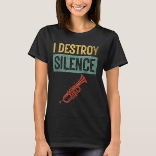 Ik vernietig Silence Trompet Player Marching Band T-shirt