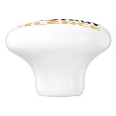 Ik vernietig stilte Grappige drummer Keramische Knop (Zijkant)