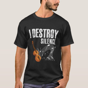 Ik vernietig stilte grappige vioolmemes voor grapp t-shirt
