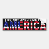 Ik verontschuldig me niet voor bumpersticker Ameri (Voorkant)