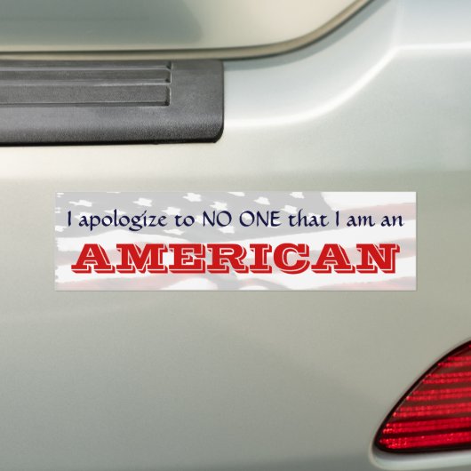 Ik verontschuldig mij bij niemand dat ik een AMERI Bumpersticker (Op auto)