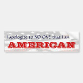 Ik verontschuldig mij bij niemand dat ik een AMERI Bumpersticker (Voorkant)