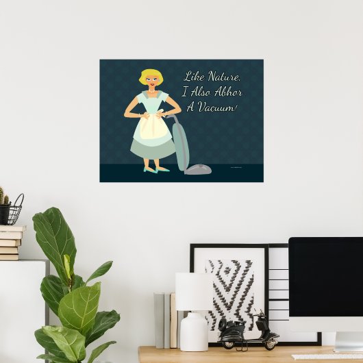 Ik veroordeel een vacuüm poster (Thuiskantoor)