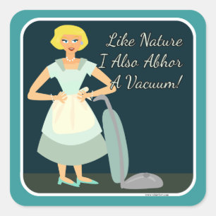 Ik veroordeel een vacuüm vierkante sticker