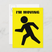 Ik verplaats briefkaarten voor grappige kaart voor (Voorkant / Achterkant)