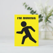 Ik verplaats briefkaarten voor grappige kaart voor (Staand voorkant)