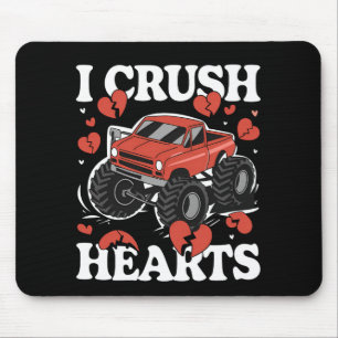 Ik verpletter harten Valentijnsdag monstertruck Muismat