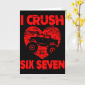 Ik verpletter harten zes zeven Valentijn 67 Monste Kaart (Gele Bloem)